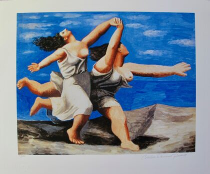 #07 RUNNING ON THE BEACH Pablo Picasso Estate Signed Giclee