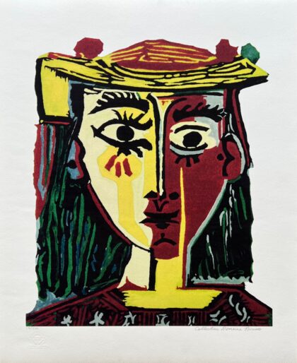 #74 BUST OF A WOMAN WITH HAT Pablo Picasso Estate Signed Giclee