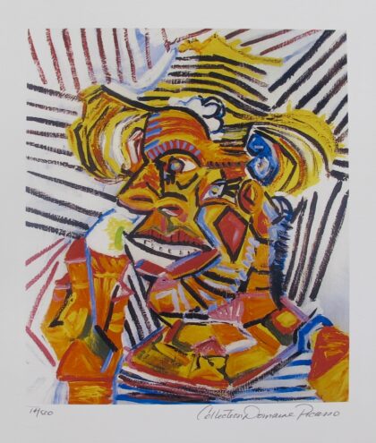 Pablo Picasso MAN WITH STRAW HAT Estate Signed Limited Edition Small Giclee