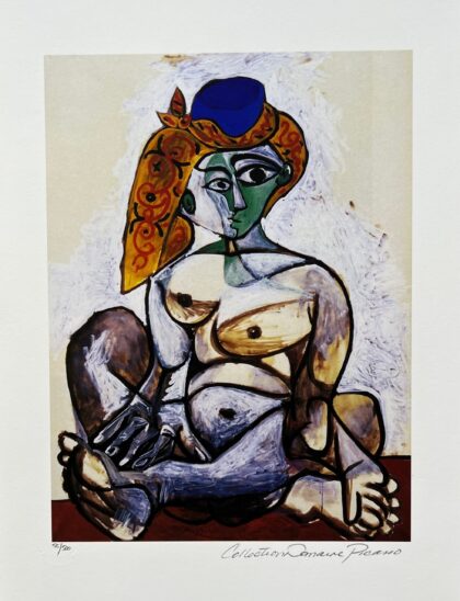 Pablo Picasso NUDE LADY WITH SCARF Estate Signed Limited Edition Giclee 20" x 13"