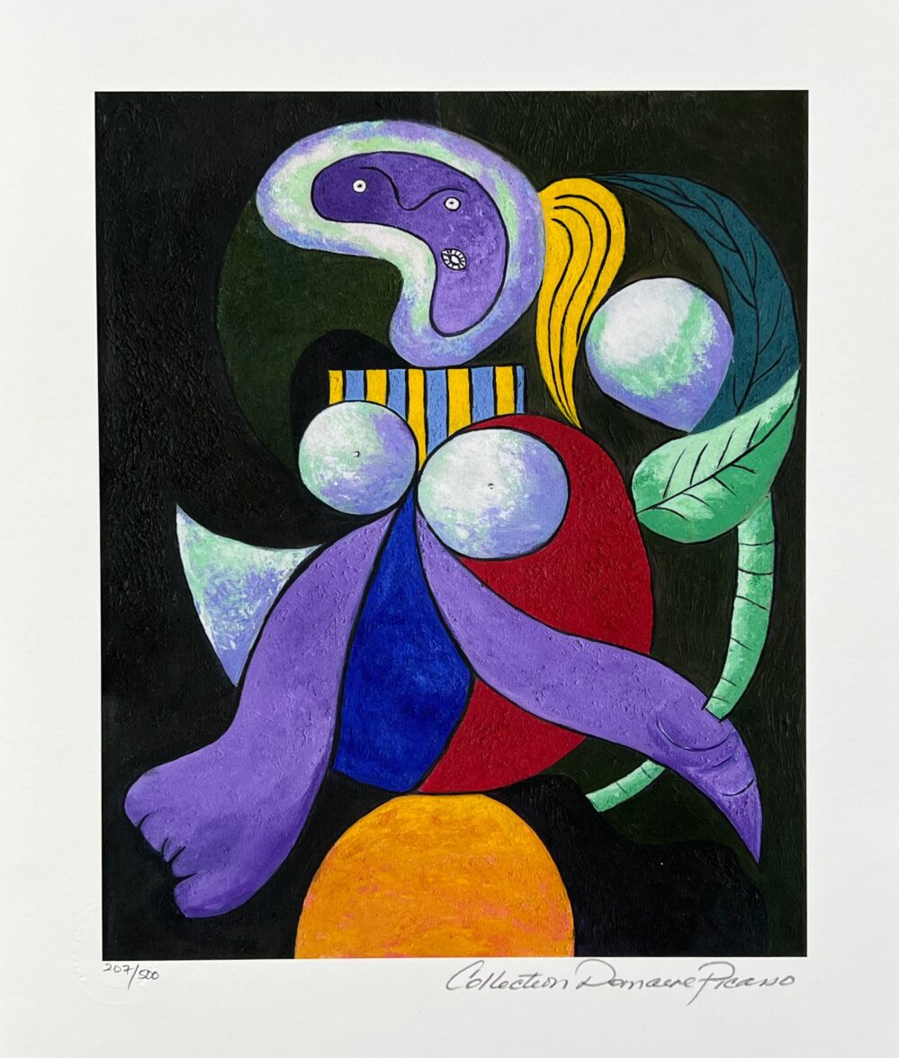 Pablo Picasso WOMAN WITH FLOWER Estate Signed Limited Edition Giclee 20" x 13"Pablo Picasso WOMAN WITH FLOWER Estate Signed Limited Edition Giclee 20" x 13"