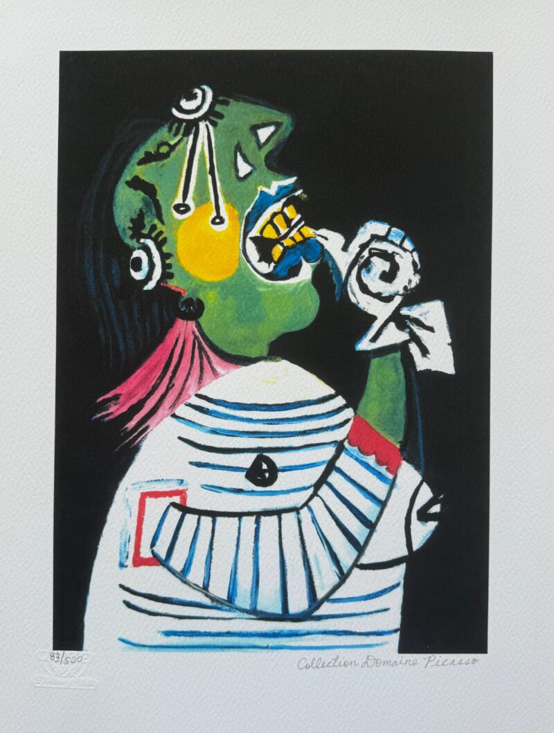 Pablo Picasso WOMAN IN DISTRESS Estate Signed Limited Edition Giclee 16" x 12"