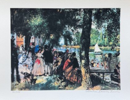 Pierre Auguste Renoir BATHING IN THE SEINE Estate Signed Giclee Art 16 x 12
