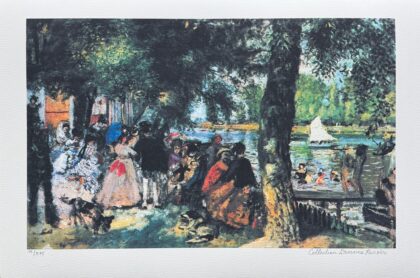 Pierre Auguste Renoir BATHING IN THE SEINE Estate Signed Giclee 16" x 24"