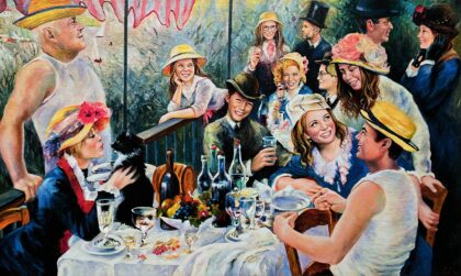 Pierre Auguste Renoir BOATING PARTY Giclee on Canvas by Michael Rubino