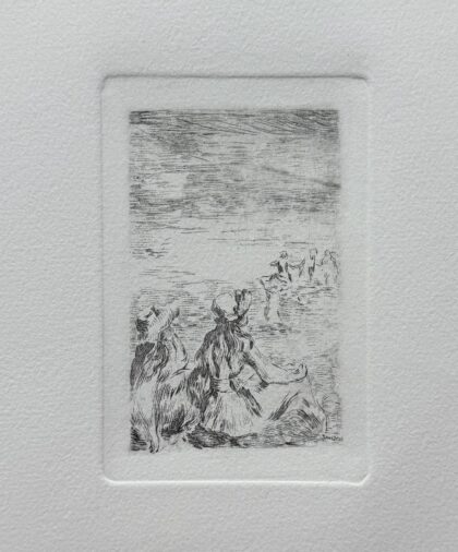 Pierre-Auguste Renoir SUR LA PLAGE Signed Restrike Etching