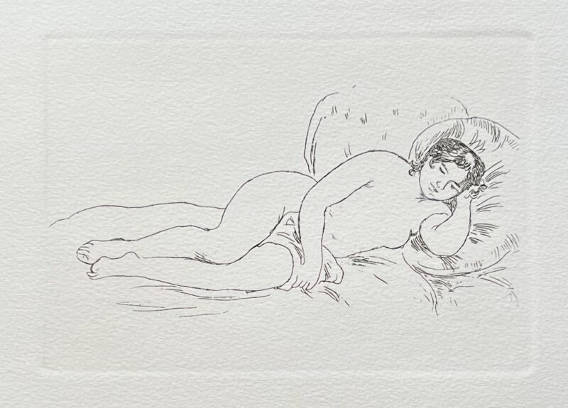 Pierre Auguste Renoir RECLINING NUDE Restrike Etching