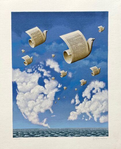 Rafal Olbinski LETTERS TO EUROPE Hand Signed Limited Edition Serigraph