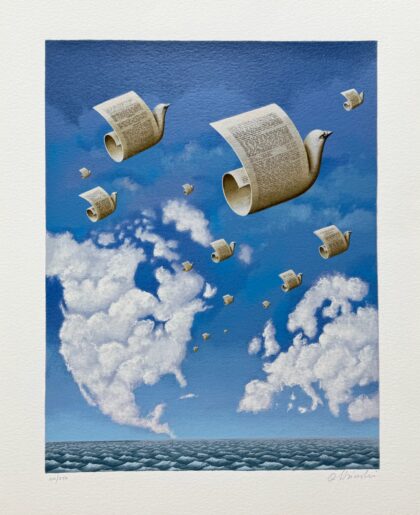 Rafal Olbinski LETTERS TO EUROPE Hand Signed Limited Edition Serigraph