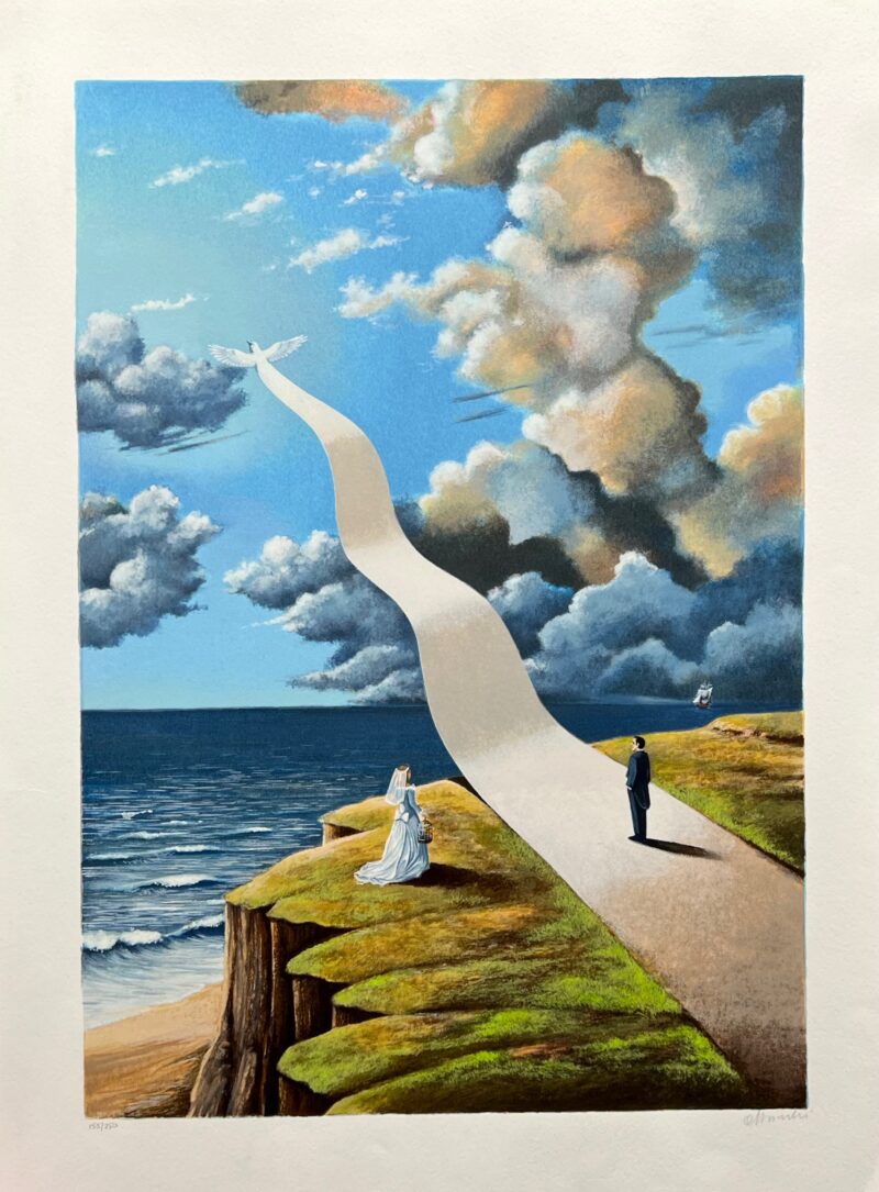 Rafal Olbinski SHAPE OF INTIMATE ILLUSION Hand Signed Limited Edition Serigraph