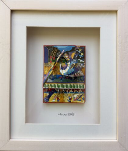 Raphael Abecassis SONG OF SONGS Hand Signed 3-D Framed 6 Layer Decoupage Art