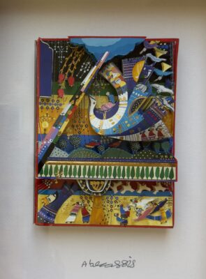 Raphael Abecassis SONG OF SONGS Hand Signed 3-D Framed 6 Layer Decoupage Art copy