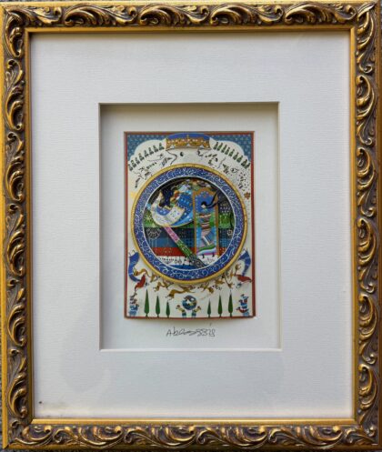 Raphael Abecassis WOMAN OF VALOR Hand Signed 3-D Framed 6 Layer Decoupage Art