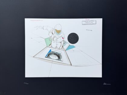 Raymond Loewy 1978 Hand Signed Lithograph E.V.A. Extra Vehicular Activity
