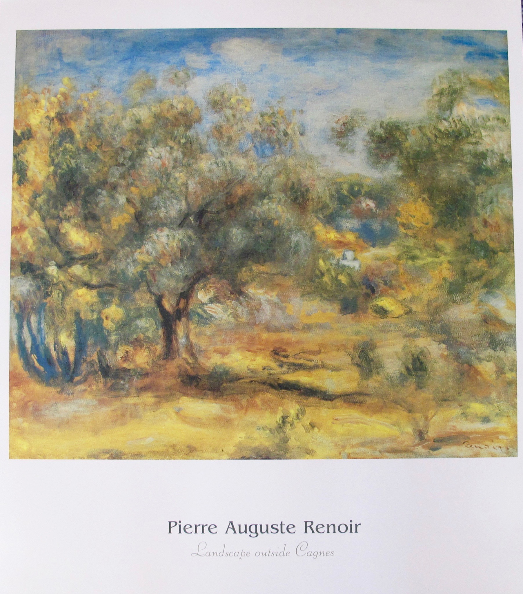 Pierre Auguste Renoir LANDSCAPE OUTSIDE CAGNES Plate Signed Lithograph