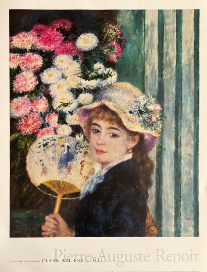 Pierre Auguste Renoir GIRL WITH FAN Plate Signed Art Lithograph 26" x 20"