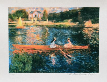 Pierre Auguste Renoir THE SKIFF Estate Signed Limited Edition Giclee 12" x 16"