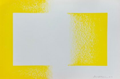 Richard Anuszkiewicz, Yellow Reversed 1970, Original Plate Signed Lithograph