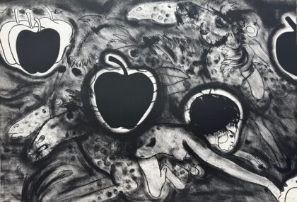 Robert Beauchamp HUNTED HORSES & APPLES Hand Signed Limited Edition Lithograph