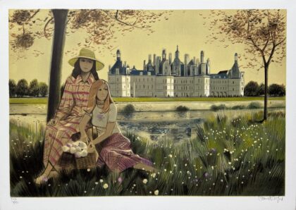 Robert Vernet Bonfort MOTHER AND DAUGHTER Hand Signed Limited Edition Lithograph