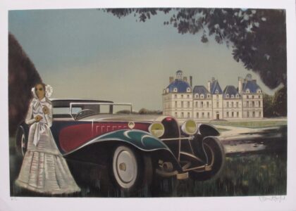 Robert Vernet Bonfort CHATEAU Hand Signed Limited Edition Lithograph FRANCE