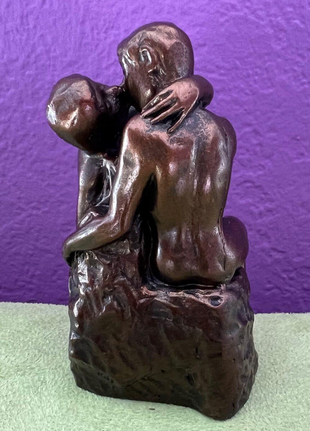 Auguste Rodin THE KISS Small Sculpture Figure Bonded Bronze