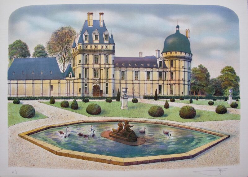 ROLF RAFFLEWSKI CHATEAU I Hand Signed Limited Edition Lithograph