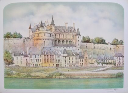 ROLF RAFFLEWSKI FRENCH CHATEAU Hand Signed Limited Edition Lithograph