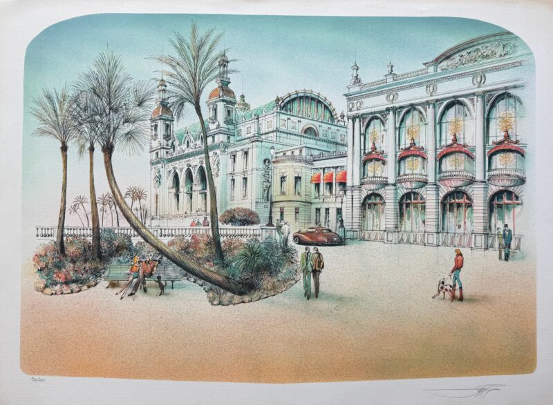 ROLF RAFFLEWSKI CHATEAU I Hand Signed Limited Edition Lithograph FRANCE