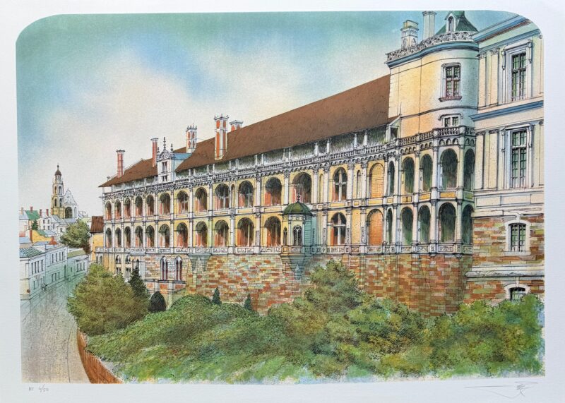 Rolf Rafflewski Paris Court Hand Signed Limited Edition Lithograph