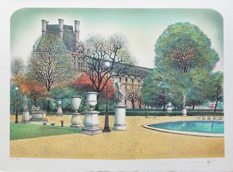 Rolf Rafflewski PARIS IN SPRING Hand Signed Limited Edition Lithograph