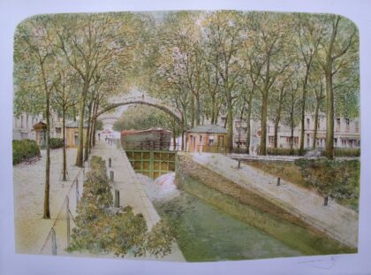 ROLF RAFFLEWSKI Paris LA SEINE Hand Signed Limited Edition Lithograph