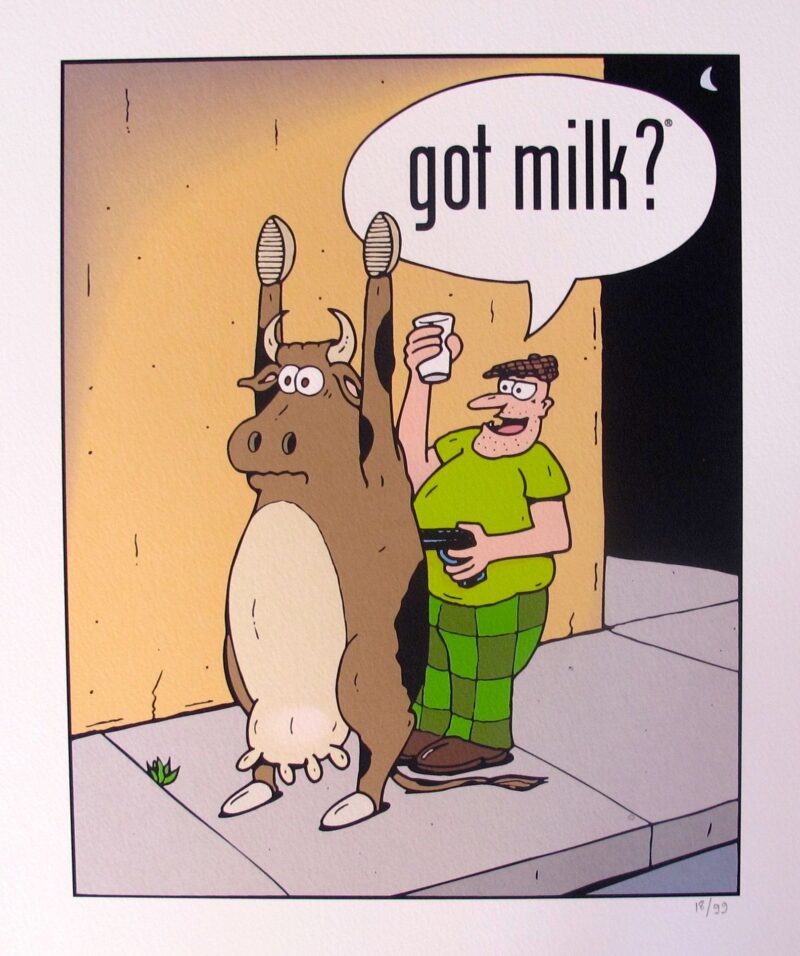 Rubes Comics GOT MILK? Limited Edition Giclee Art