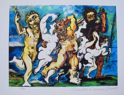 Pablo Picasso SILENUS DANCING IN COMPANY Estate Signed Limited Edition Giclee