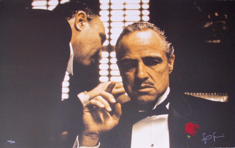 STEVE SCHAPIRO GODFATHER THE WHISPER Hand Signed Ltd Ed Lithograph MARLON BRANDO