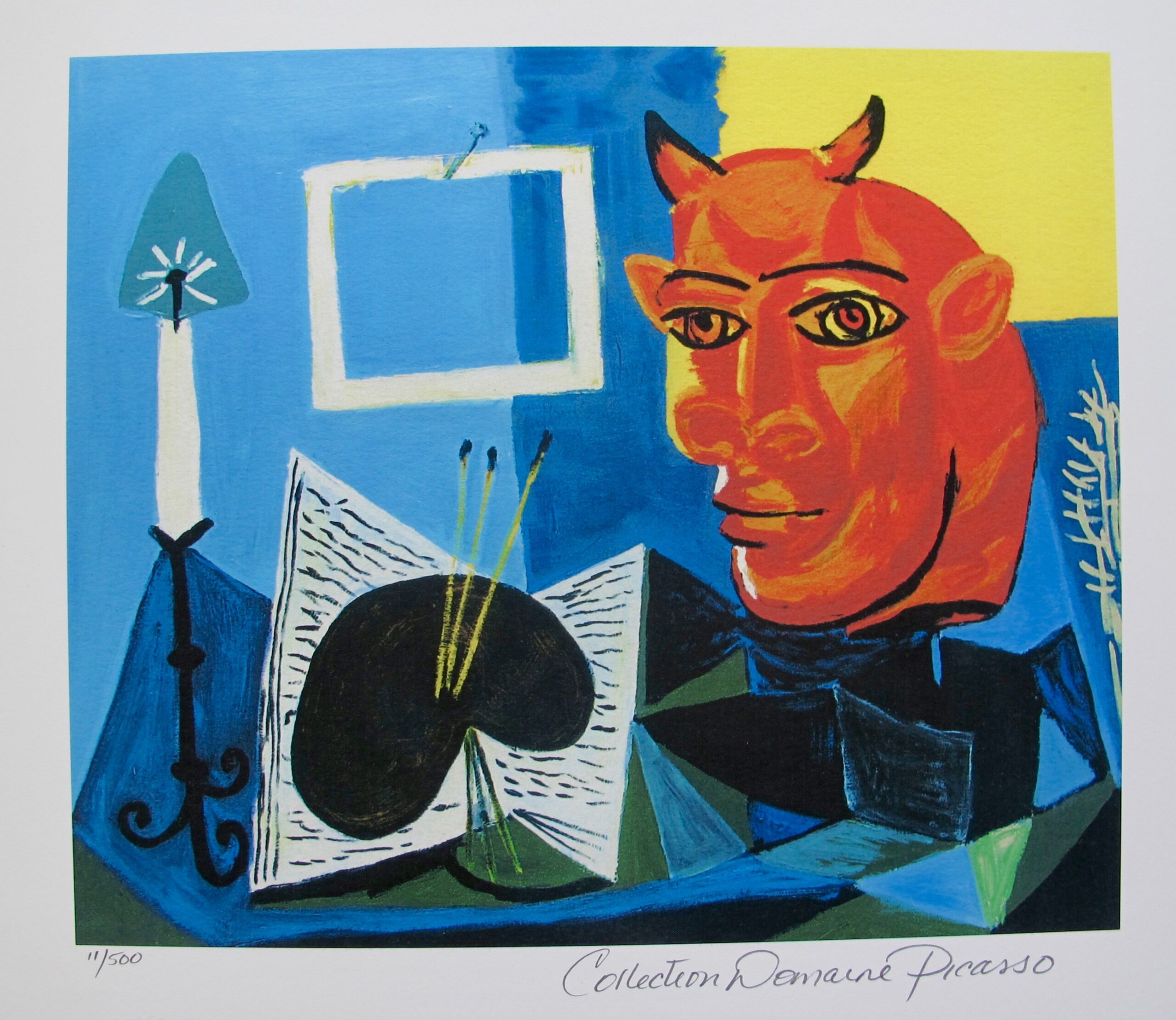 Pablo Picasso STILL LIFE WITH RED HEADED MINOTAUR Estate Signed Limited Edition Giclee