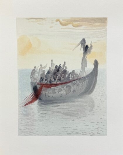 Salvador Dali 1960 DIVINE COMEDY PURGATORY #2 Color Woodcut Wood Block Engraving