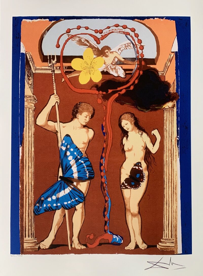 Salvador Dali ADAM & EVE Facsimile Signed Limited Edition Large Giclee