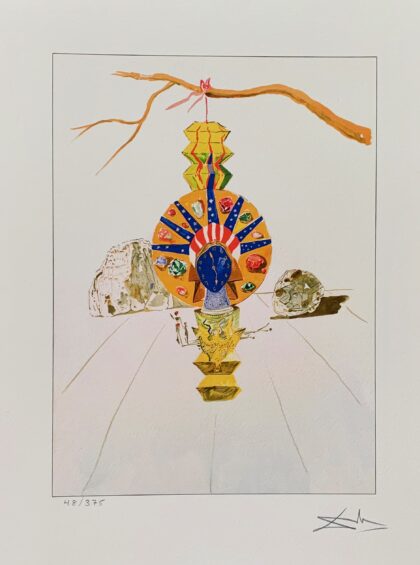 Salvador Dali AMERICAN CLOCK Facsimile Signed Limited Edition Giclee 17" x 12"