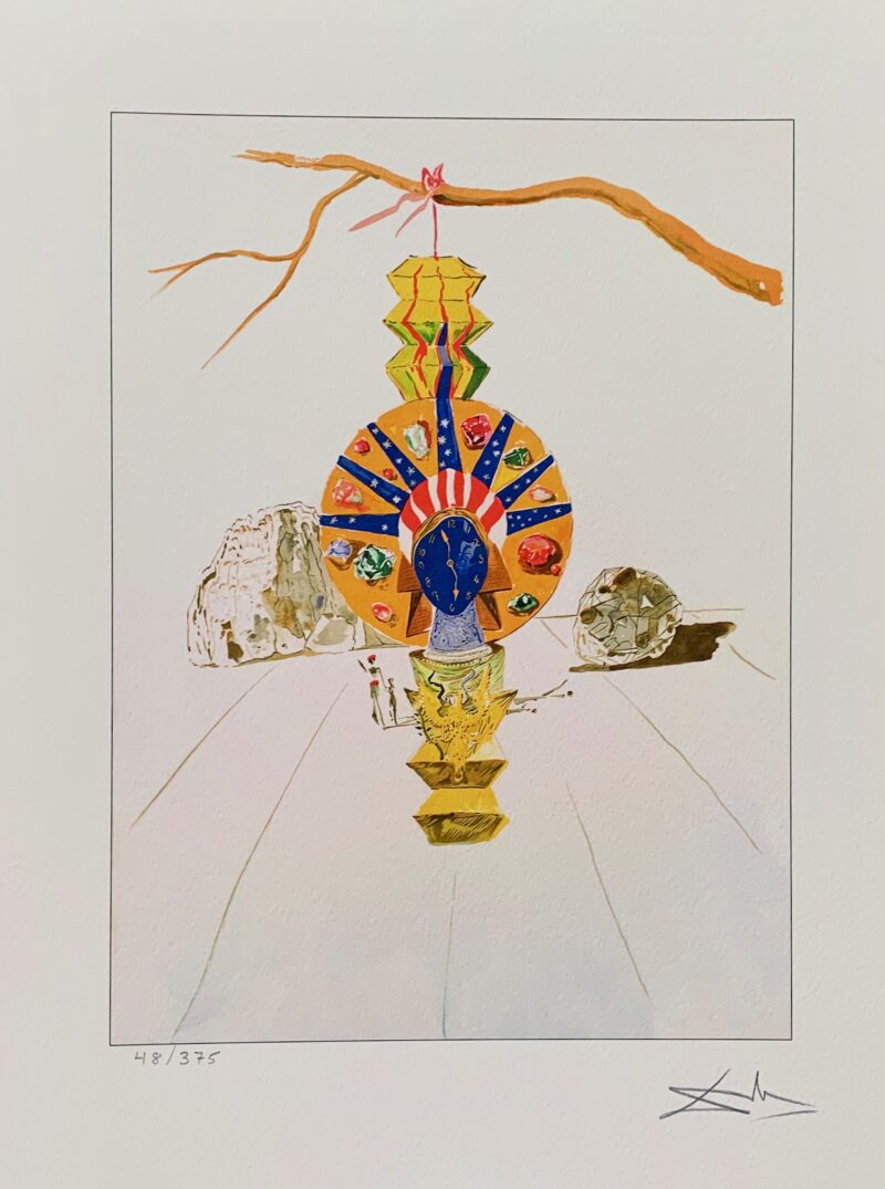 Salvador Dali AMERICAN CLOCK Facsimile Signed Limited Edition Giclee 17" x 12"