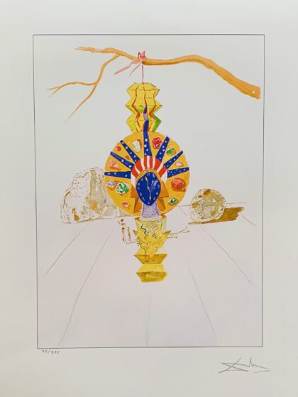 Salvador Dali AMERICAN CLOCK Facsimile Signed Limited Edition Giclee 24"x18"