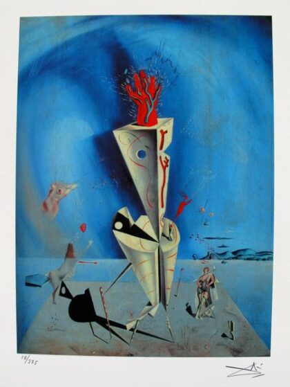 Salvador Dali APARATUS AT HAND Facsimile Signed & Numbered Giclee