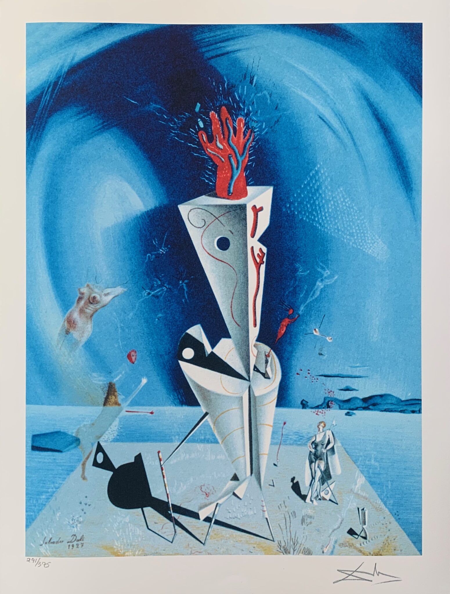 Salvador Dali APPARATUS & HAND Facsimile Signed Limited Edition Large 