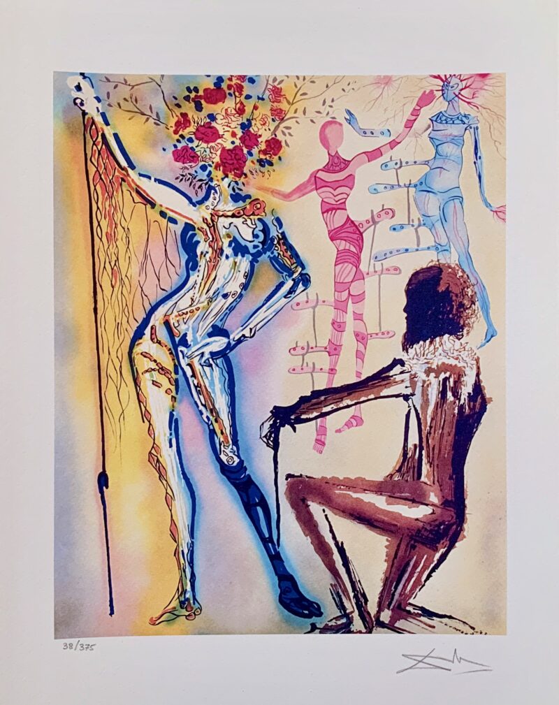 Salvador Dali BALLET OF FLOWERS Facsimile Signed Limited Edition Giclee