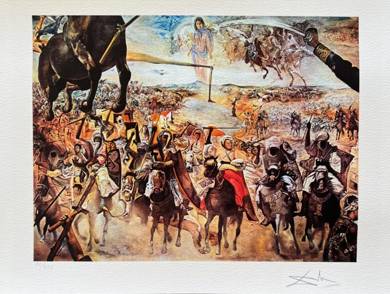 Salvador Dali BATTLE OF TETUAN Signed Limited Edition Giclee 17" x 12"