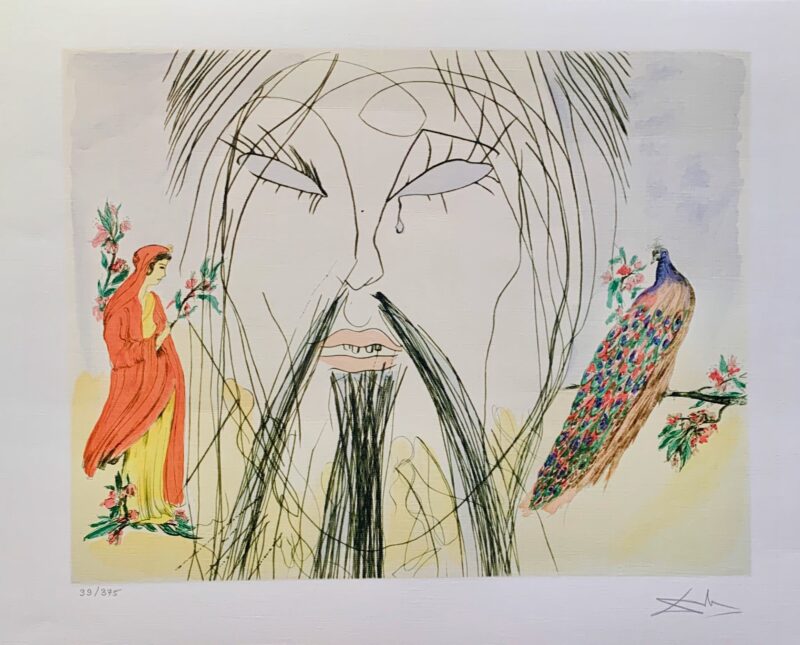 Salvador Dali CONFUCIUS Facsimile Signed Limited Edition Giclee