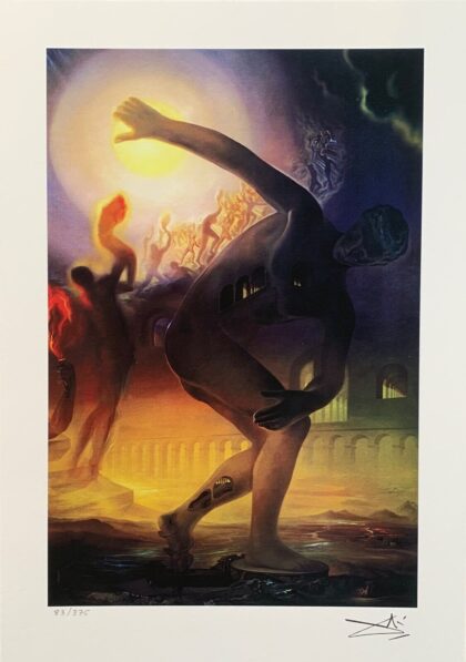 Salvador Dali COSMIC ATHLETE Facsimile Signed & Numbered Giclee