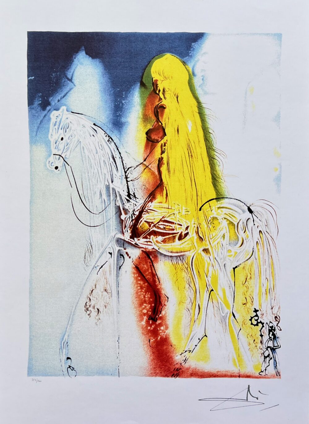 Salvador Dali Dalinean Horse LADY GODIVA Limited Edition Facsimile Signed Lithograph