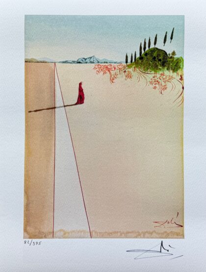 Salvador Dali Divine Comedy INFERNO #1 Facsimile Signed Numbered Giclee 16x 12