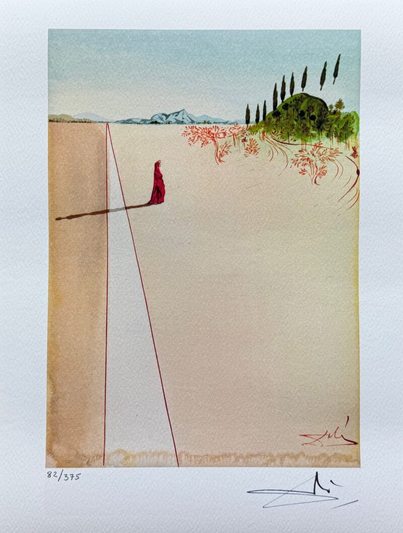 Salvador Dali Divine Comedy INFERNO #1 Facsimile Signed Numbered Giclee 16x 12